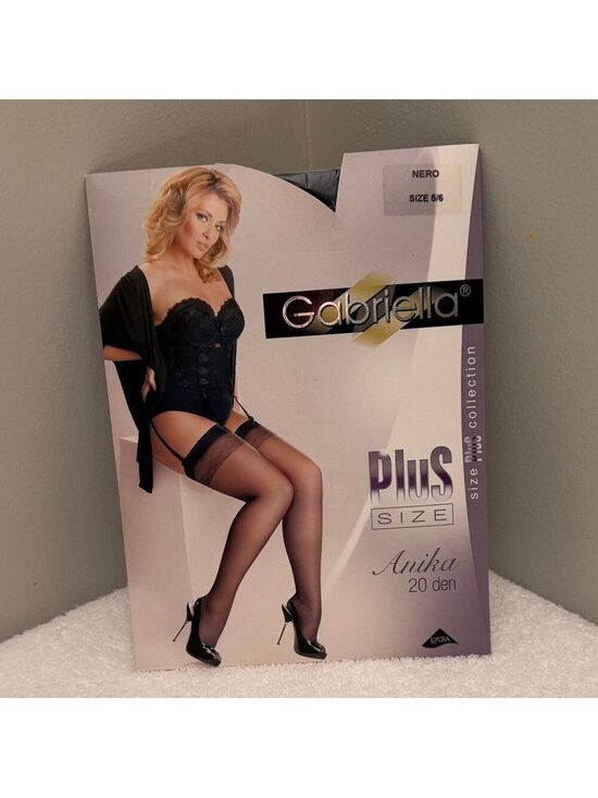 Gabriella Other - Gabriella Anika Plus Size Black Sheer Stockings 20 Den